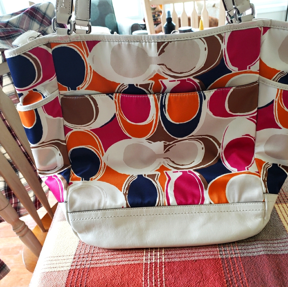 Multi colored Coach Bag